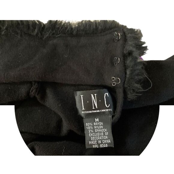 INC International Concepts Faux Fur Tank Top M￼ - Picture 3 of 4